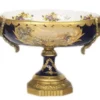 Casa Padrino Barock Porzellan Schale Kobalt / Gold, Breite 40 cm, Höhe 37 cm, Grand Decor, Hotel Dekoration