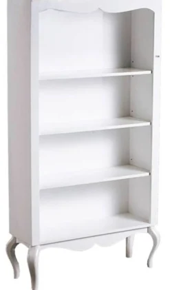 Casa Padrino Barock Regalschrank, luxuriöses Regal in Weiß Hochglanz, 180 x 95 x 32 cm