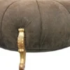 Casa Padrino Barock Rundhocker im Antik Stil, Braun Lederoptik und Gold, Durchmesser 122 cm