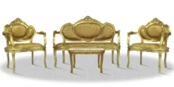 Casa Padrino Barock Salon Set Gold - Luxus Kollektion