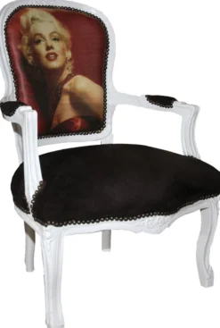 Casa Padrino Barock Salon Stuhl Marilyn Monroe - Barock Antik Stil Möbel - Mod3 - Limited Edition