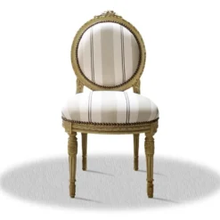 Casa Padrino Barock Salonstuhl Creme 50 x 50 x H. 100 cm - Antik Möbel