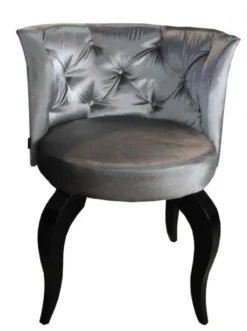 Casa Padrino Barock Salon Stuhl Grau - Designer Sessel - Luxus Qualität
