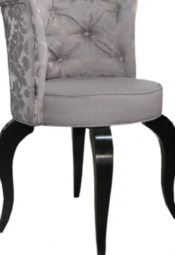 Casa Padrino Barock Salon Stuhl Braun Muster / Schwarz - Designer Sessel - Luxus Qualität