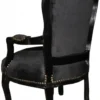 Casa Padrino Barock Salon Stuhl Schwarz / Schwarz mit Bling Bling Glitzersteinen Mod1