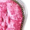 Casa Padrino Barock Salon Stuhl Pink Velour Stoff / Silber - Antik Design Möbel