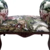 Casa Padrino Barock Schemel Hocker Gobelin / Braun - Sitzbank - Möbel Antik Stil
