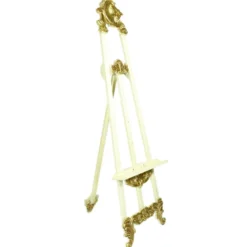 Casa Padrino Barock Schild Ständer in Creme/Gold - Hotel, Cafe, Restaurant, Ladeneinrichtung, Shop Einrichtung