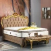 Casa Padrino Barock Schlafzimmer Set Braun / Gold - Prunkvolles Doppelbett mit Sitzbank - Schlafzimmer Möbel im Barockstil