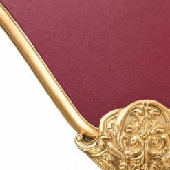 Casa Padrino Barock Schreibtisch Schwarz / Gold / Bordeauxrot 141 cm - Prunkvoller Barockstil Sekretär mit 3 Schubladen - Barock Büro Möbel