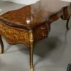 Casa Padrino Barock Schreibtisch Mahagoni Intarsien / Gold - Handgefertigter Antik Stil Sekretär mit 5 Schubladen - Barock Büro Möbel
