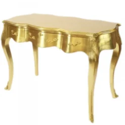 Casa Padrino Barock Schreibtisch Sekretär Konsole Gold 120 x 60 x H 80 cm - Luxus Möbel