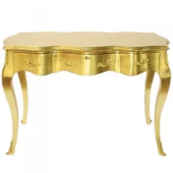 Casa Padrino Barock Schreibtisch Sekretär Konsole Gold 120 x 60 x H 80 cm - Luxus Möbel