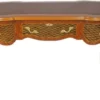 Casa Padrino Barock Schreibtisch Braun / Messingfarben 160 x 70 x H. 80 cm - Handgefertigter Massivholz Bürotisch mit 3 Schubladen und massiven Metallapplikationen - Barock Büro Möbel