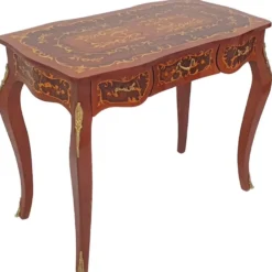 Casa Padrino Barock Sekretär Braun - Handgefertigter Barockstil Schreibtisch mit 3 Schubladen - Büromöbel im Barockstil - Barock Möbel - Barock Einrichtung - Büro Einrichtung im Barockstil