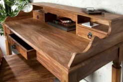 Casa Padrino Barock Sekretär mit 3 Schubladen aus edlem Sheeshamholz - Massivholz Schreibtisch Konsole - 115 x 57 x H 98 cm