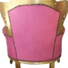 Casa Padrino Barock Sessel King Pink / Gold, 120 x 85 x 85 cm, handgefertigter Antik Stil Sessel