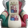 Casa Padrino Barock Sessel King im Italien Design, Silber, 85 x 85 x H. 120 cm