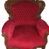 Casa Padrino Barock Sessel King im Antik Stil, Bordeaux / Braun Lackiert, Höhe 120 cm