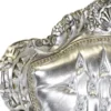 Casa Padrino Barock Sessel King Silber Lederoptik mit Bling Bling Glitzersteinen, 120 x 85 x 85 cm