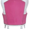 Casa Padrino Barock Sessel King Rosa/Weiß mit Glitzersteinen, 120 x 85 x 85 cm