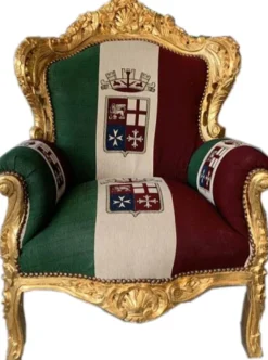 Casa Padrino Barock Sessel "King" Italien / Gold - Möbel Antik Stil
