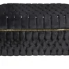 Casa Padrino Barock Sitzbank Truhe Schwarz/Gold mit Bling Bling Glitzersteinen - Antik Truhe 105 x 55 x 55 cm