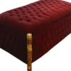 Casa Padrino Barock Sitzbank, Truhe Bordeaux / Gold - Barock Truhe