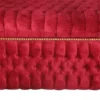 Casa Padrino Barock Sitzbank Truhe im Antik Stil, Bordeaux Rot und Gold mit Glitzersteinen, 105 x 55 x 55 cm
