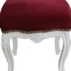 Casa Padrino Barock Sitzhocker Rot / Gold Höhe 40 cm, Breite 35 cm - Barock Möbel