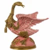 Casa Padrino Barock Skulptur Gans Rose / Gold - Messing / Porzellan 33.4 x 22.8 x H 38.7 cm Mod2 - Rokoko Antik Stil Jugendstil Figur