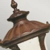 Casa Padrino Barock Sockelleuchte Rost Ø 23,5 x H. 51 cm - Wetterbeständige Außenleuchte - Garten Leuchte - Terrassen Leuchte - Barock Außenleuchte - Gartenlaterne - Nostalgische Außenbeleuchtung