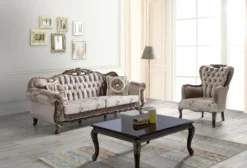 Casa Padrino Barock Sofa Braun / Beige / Schwarz / Gold 230 x 84 x H. 100 cm - Prunkvolles Wohnzimmer Sofa mit Blumenmuster - Barockstil Möbel