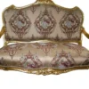 Casa Padrino Barock Sofa im italienischen Stil Creme Muster und Gold 138 x 68 x 111 cm