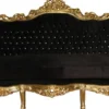 Casa Padrino Barock Sofa Master Schwarz / Gold mit Bling Bling Glitzersteinen - 210 x 135 x 90 cm