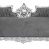 Casa Padrino Barock Sofa Vampire in Grau und Silber, 200 x 75 x 82 cm, Limited Edition Lounge Couch