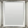 Casa Padrino Barock Spiegel Antik Silber 69 x H. 79 cm - Rechteckiger Wandspiegel im Barockstil - Prunkvoller Antik Stil Garderoben Spiegel - Barock Interior - Handgefertigte Barock Möbel