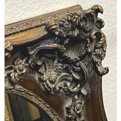 Casa Padrino Barock Spiegel Antik Gold / Grau H. 88 cm - Barockstil Möbel