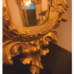 Casa Padrino Barock Spiegel Gold H. 64 cm - Barockstil Wandspiegel