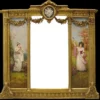 Casa Padrino Barock Spiegel Gold B. 152,5 cm x H.146,4 cm - Barock Wandspiegel