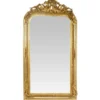 Casa Padrino Barock Spiegel Gold 85 x H. 160 cm - mit Blumenkorb Bekrönung - Prunkvoller Wandspiegel im Barockstil - Antik Stil Garderoben Spiegel - Wohnzimmer Spiegel - Barock Möbel