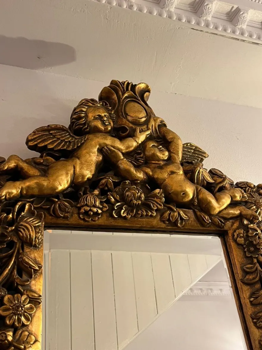 Casa Padrino Barock Spiegel Gold - Barockstil Wandspiegel mit eleganten Verzierungen - Barock Möbel - Edel & Prunkvoll