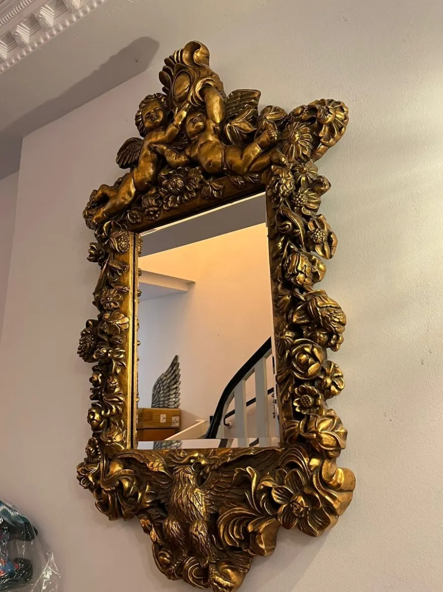 Casa Padrino Barock Spiegel Gold - Barockstil Wandspiegel mit eleganten Verzierungen - Barock Möbel - Edel & Prunkvoll