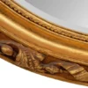 Casa Padrino Barock Spiegel Gold 129 x 12 x H. 112 cm - Ovaler Wandspiegel im Barockstil - Antik Stil Garderoben Spiegel - Wohnzimmer Spiegel - Barock Möbel