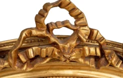 Casa Padrino Barock Spiegel Gold 129 x 12 x H. 112 cm - Ovaler Wandspiegel im Barockstil - Antik Stil Garderoben Spiegel - Wohnzimmer Spiegel - Barock Möbel