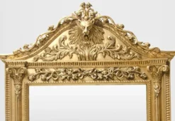 Casa Padrino Barock Spiegel Löwe Prunkspiegel Gold 270 x 165 cm - Wandspiegel im Antik Stil