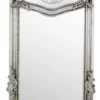 Casa Padrino Barock Spiegel Silber 55 x H. 175 cm - Handgefertigter Antik Stil Wandspiegel - Ganzkörperspiegel - Garderoben Spiegel - Wohnzimmer Spiegel - Barockstil Möbel