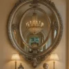 Casa Padrino Barock Spiegel Silber Oval - Wandspiegel im Barockstil - Handgefertigter Barock Garderoben Spiegel