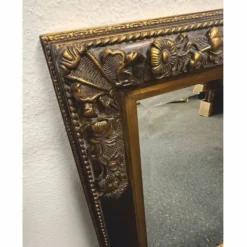 Casa Padrino Barock Spiegel Schwarz / Antik Gold H. 94 cm - Barockstil Möbel