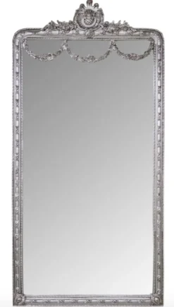 Casa Padrino Barock Spiegel Silber 120 x H. 242 cm - Barock Wandspiegel